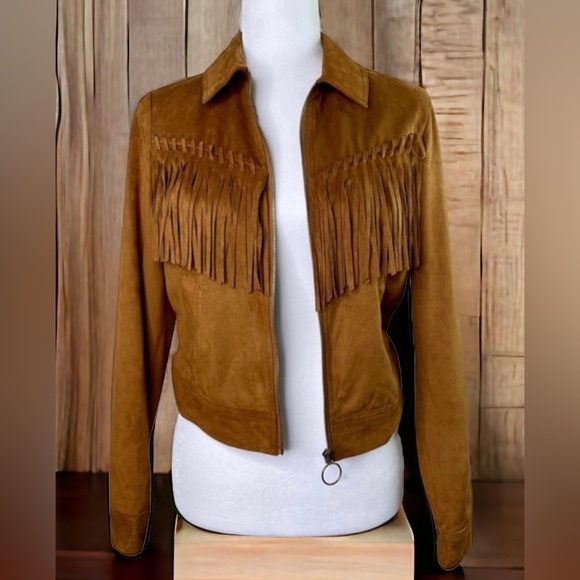 Forever 21 Jackets & Blazers - Forever 21 Faux Suede Fringe Brown Jacket size small